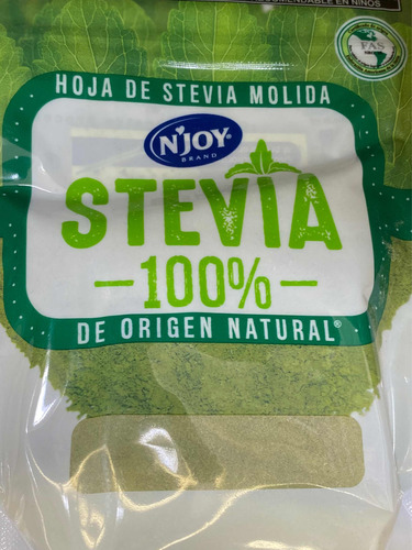 Stevia 100% Origen Natural Hoja Stevia Molida, 100g (n-joy)