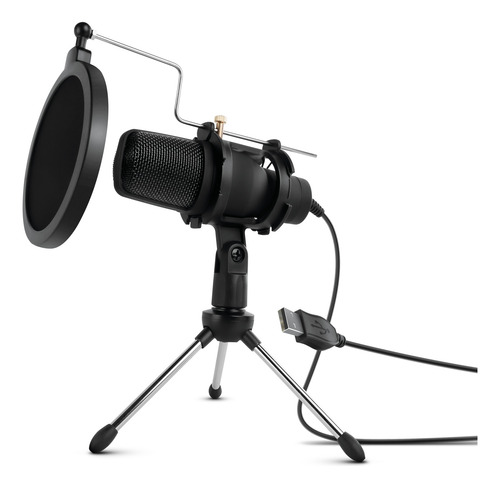 Microfono Wired Tripode Negro Hypergear Negro