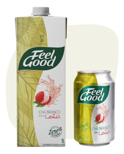 Chá Branco Com Lichia Feel Good 330ml - Kit C/ 12 Unds