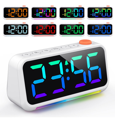 Persuper Reloj Despertador Digital Ruidoso 0-100% Brillo Led
