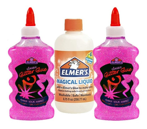 Pegamento Elmers Para Hacer Slime 2 Botellas Pink+ Activador