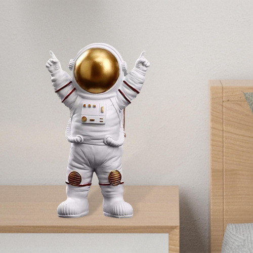 Escultura De Astronauta De Resina, 2 Piezas