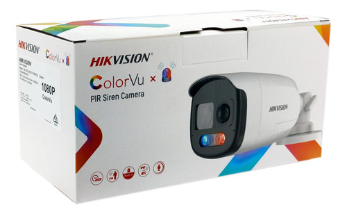 Camara Hikvision Colorvu Bala 2mp Ip67 Luz 40m + Pir Alarma