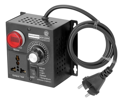 Controlador De Voltaje Variable Ac 220v 4000w Compacto Portá