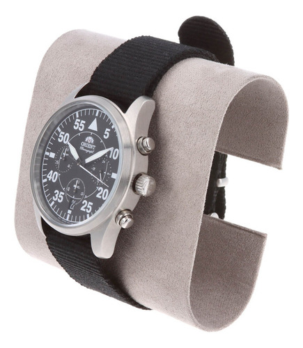 Reloj Para Hombre Orient *quartz Sport*. Negro Plateado Negro