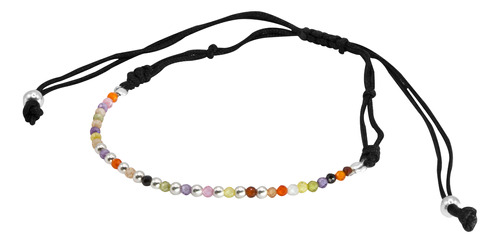 Pulsera De Plata 925 Ágatas De Colores