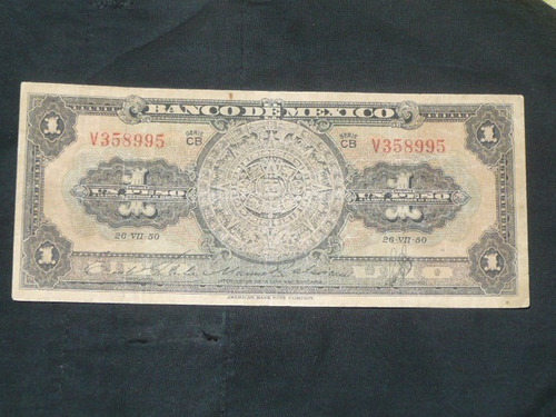 Billete De Un Peso Mexicano