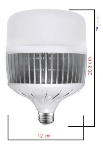 Bombillo Led 45w Luz Blanca Aluminio Y Plastico E27 M/d