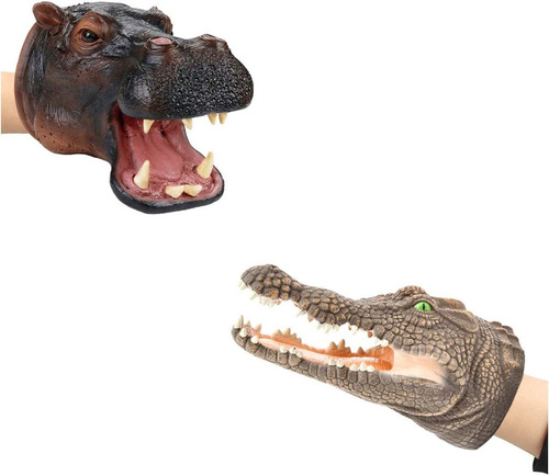 Marioneta De Mano De Cocodrilo De Goma Suave Realista De Lát