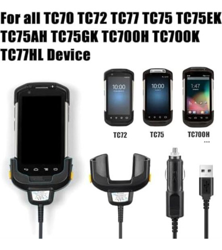 Sicimly Tc77 Cable Cargador De Vehículo 2 En 1 Y Usb Para Ze