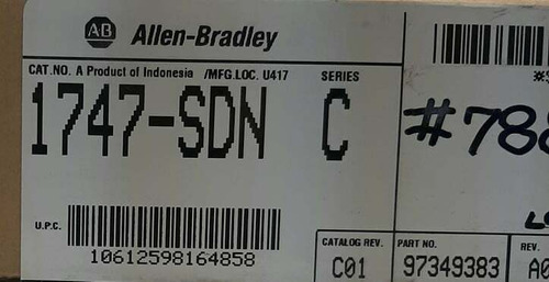 Allen Bradley 1747-sdn Item 014302 G1-2 Ccg