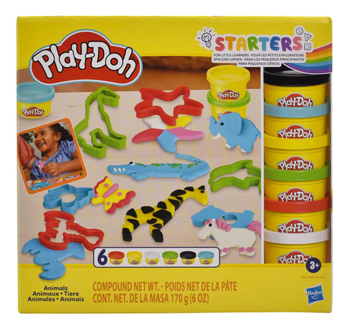 Play Doh Animales 6 Botes Y 10 Moldes 170g Hasbro