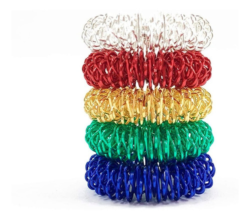 Imagen 9 de 10 de Anillo Sensorial Acero Antiestrés Juego Juguete Colores