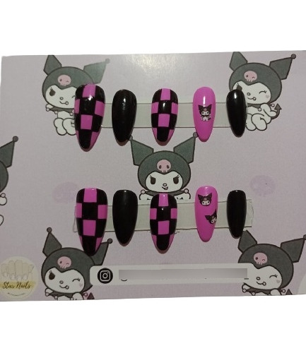 Uñas Press On (postizas) Con Diseño De Kuromi