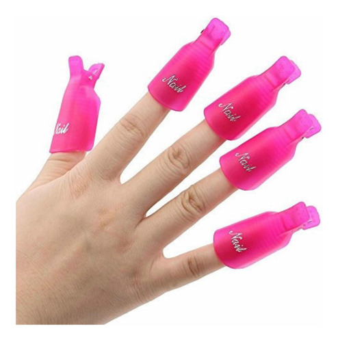 Pack 10 Pinzas Para Quita Esmalte Permanente O Uñas Gel