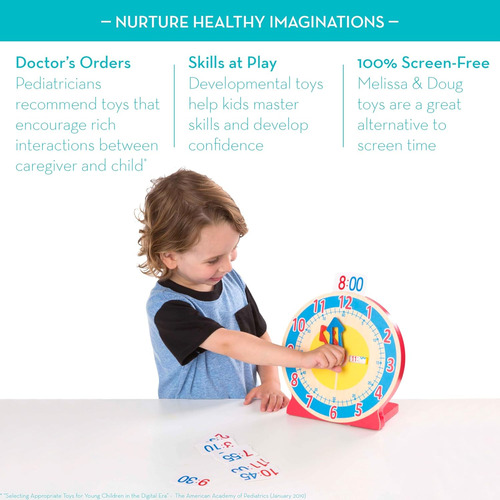 Reloj De Madera Turn & Tell De Melissa & Doug, Juguete Ed...