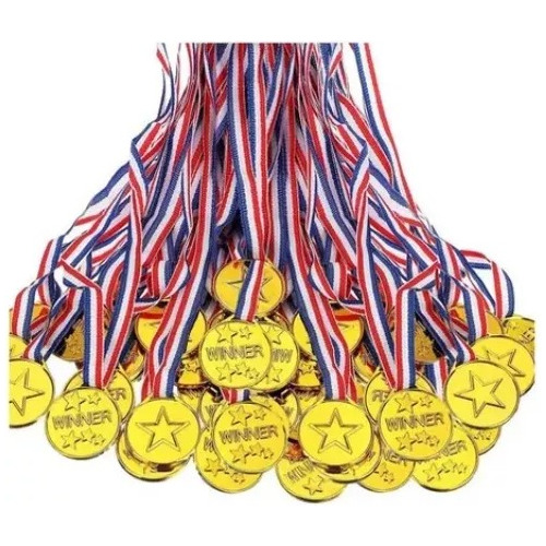 Medallas De Ganador De Plástico Para Niños De 100 Piezas Med