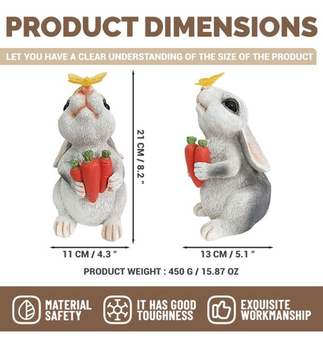 Lámpara Solar De Jardín Con Forma De Conejo, Diseño De Conej