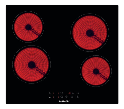 Anafe Eléctrico Vitrocerámico 4 Hornallas Empotrable Hoffman