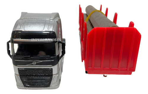 Volvo Fh Troncos Pull B Nuevo Sin Caja - P Camion Welly 1/64 Plateado