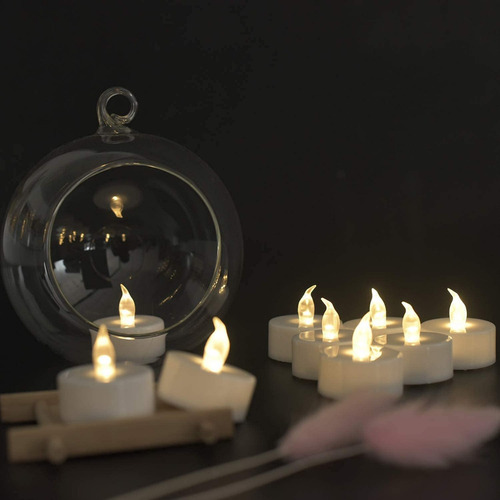 Imagen 2 de 7 de Velas Led Pequeñas Sin Llama Realistas. Set De 24.