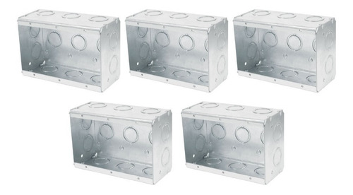 Paquete De 5 Cajas Tipo Chalupa Triple 4' X 6' Reforzada