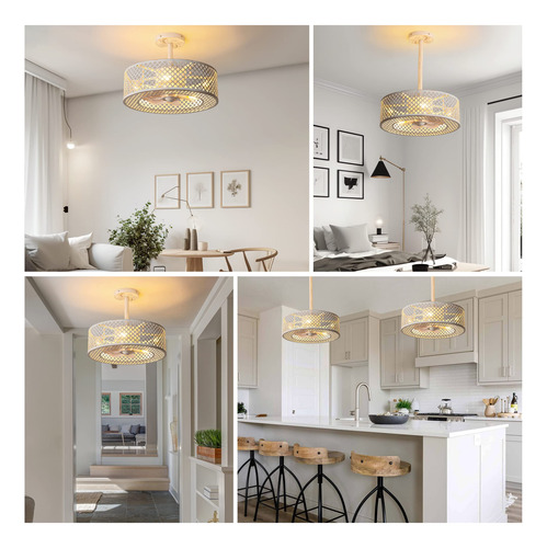 Ventiladores De Techo Blanco Con Luces Y Control Remoto