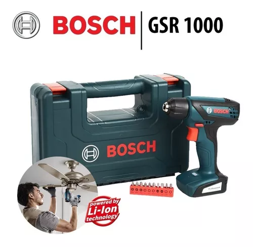 Atornillador a Batería Bosch GSR1000 12V + Broca