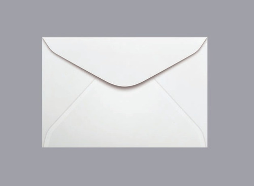 1000 Envelope Carta 114x162mm Branco Off Set Sem Rpc 63g/m2 Cor Branco