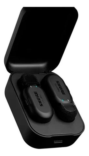 Micrófonos Lavalier Inalámbricos Bluetooth Movemic Two Shure Color Negro