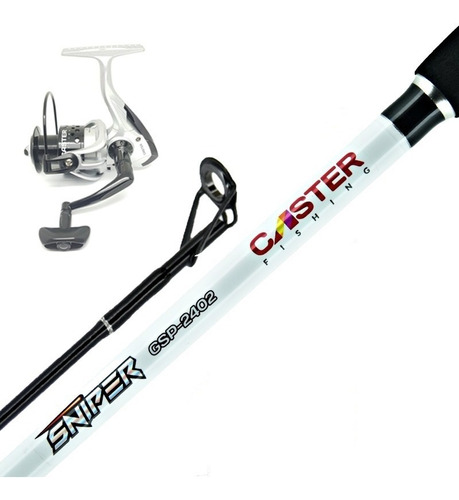 Kit Articulos Pesca Caster Reel 4001 + Caña Sniper 2.70m