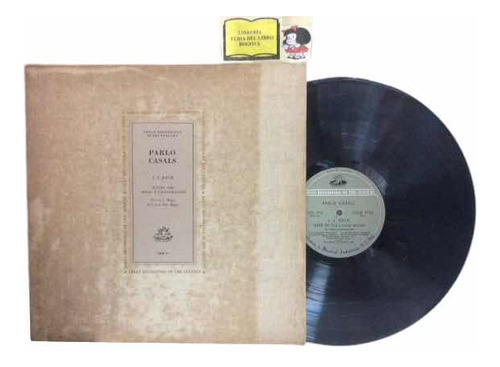 Lp - Acetato - Bach - Pablo Casals - Suites Para Cello 3 Y 4