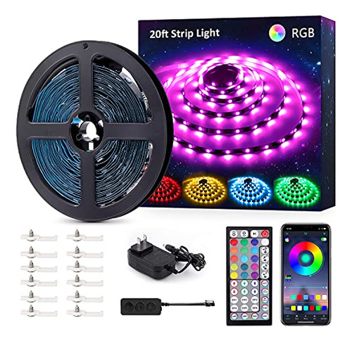 Novostella 20ft Rgb Smart Led Strip Lights Kit, Music 26gch