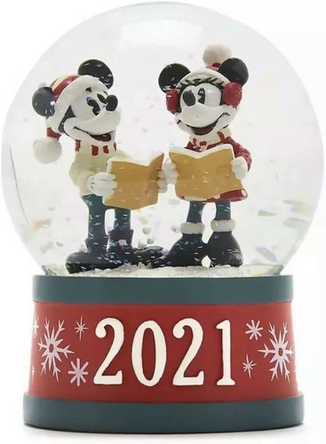 Bola Cristal Nieve Mickey Minnie Mouse Disney Store Navidad
