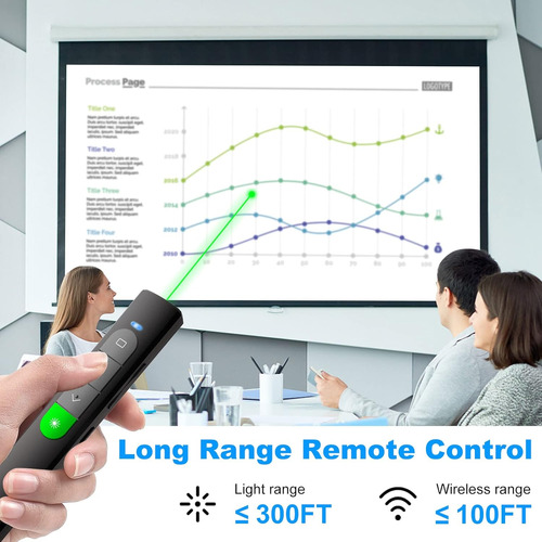 Presentador Inalámbrico Recargable Presentation Clicker -...