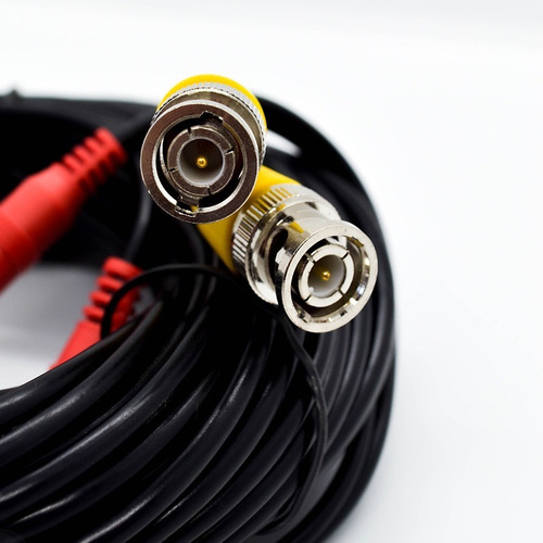Imagen 4 de 10 de Cable Coaxil 15mts Con Alimentacion Camara. Pv15
