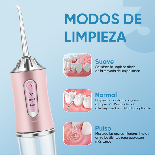 Irrigador Bucal Limpiador De Dientes Recargable 8 Puntas