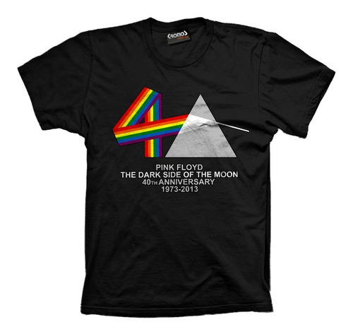 Remera 40th Anniversary Pink Floyd 1973 Retro Algodon 2013 