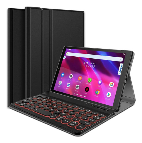 Funda Con Teclado 7 Colores Para Lenovo Tab M10 Plus 3a