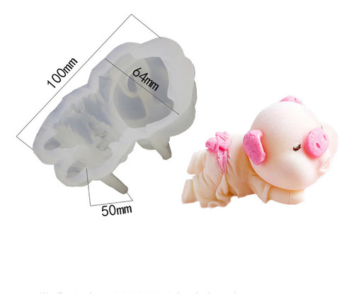 Molde De Silicona Con Diseño De Cerdo 3d, Molde Para Hornear