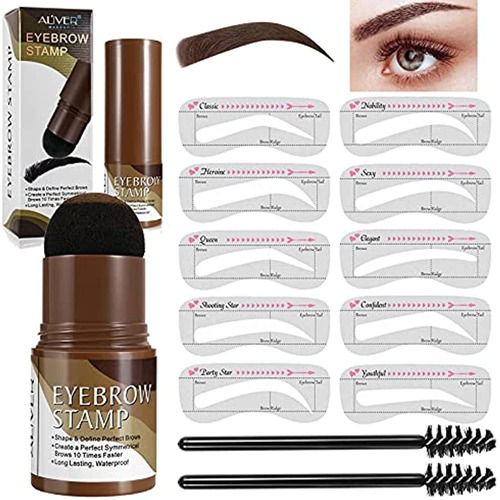 Eyebrow Stamp Stencil Kit, Eyebrow Definer Powder Stamp Make