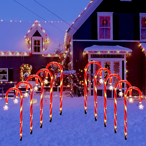 Luces De Bastones De Caramelo Para Decoracion De Navidad De