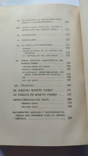 Martin Fierro José Hernández Edición Crítica Leumann (Usado)