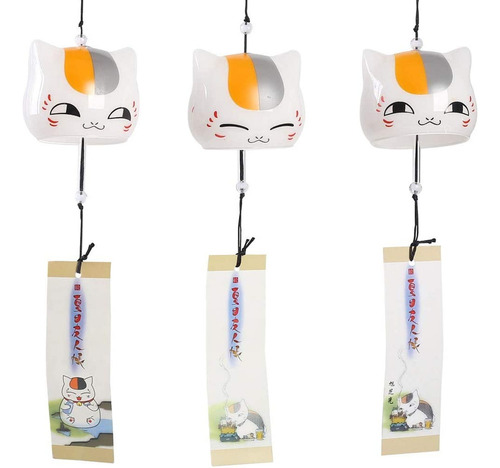 / 3 Campanas De Viento Japonesas Campanas De Viento Gato