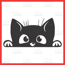 Comprar Calco Sticker Gatito Vinilo Auto Motos Termos Compu 20x10cm