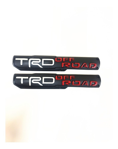 2 Emblemas Toyota Tacoma Tundra 4runner Trd Offroad Gris/roj