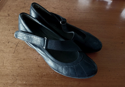 Zapatos Casuales De Damas, Cuero Negro (Usado)
