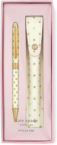 Lapicera Kate Spade Ny Lapiz Optico/tinta Negra- Lunares 