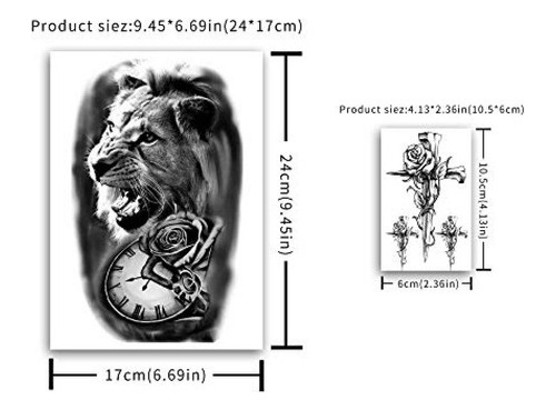 Tinta Para Tatuaje Yazhiji 32 Hojas De Tatuajes Temporales P