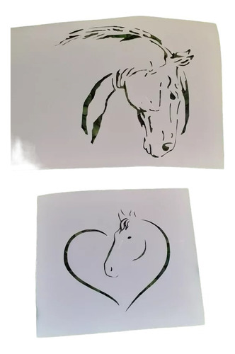 Stencil Caballo.mas Caballo Corazon